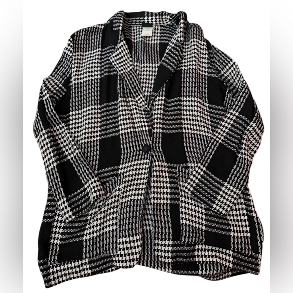 Judy Knapp Vintage Oversized black and white women’s Blazer medium